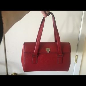 Lambertson truex pebbled leather handbag